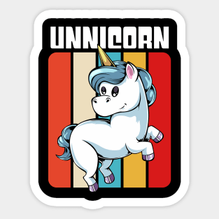 Unicorn - Cute Retro Style Kawaii Unicorn Sticker